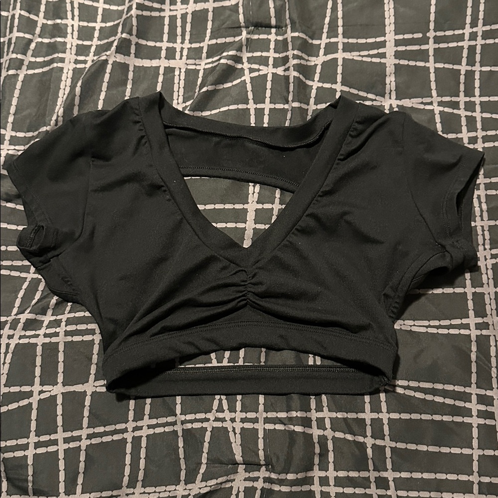 Bombshell Sportswear Open Cropped Back Tee